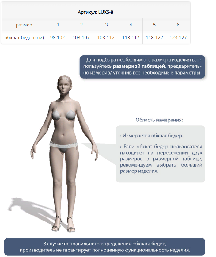 Послеоперационный бандаж LUXS-8 Экотен, умеренная фиксация купить в OrtoMir24